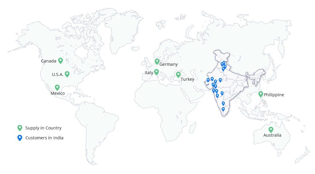 Apurvi Industries Global Presence Map
